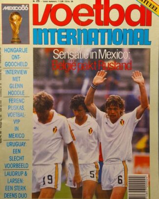 Voetbal International magazine cover met Belgische spelers in Mexico 1986.