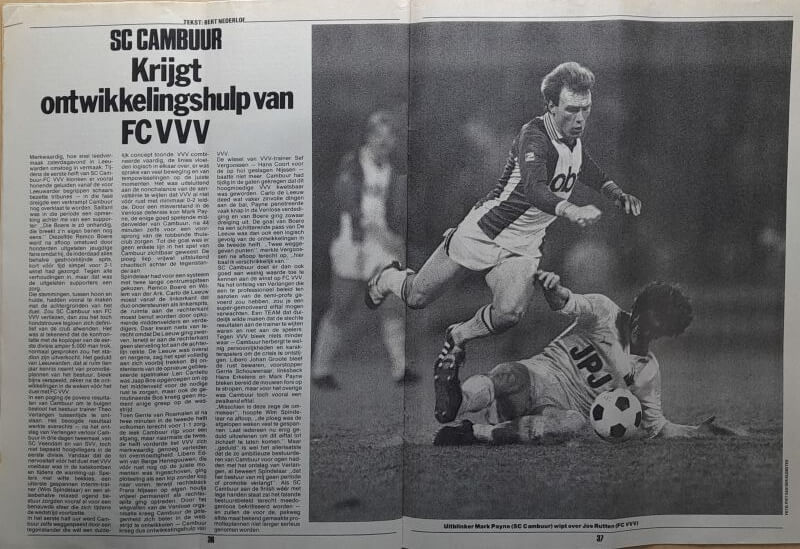 SC Cambuur ontvangt ontwikkelingshulp van FC VVV tijdens een voetbalwedstrijd.