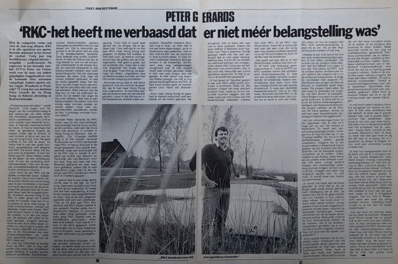 Krantenartikel met persoon en auto, zwart-wit foto, Puntertje.nl.