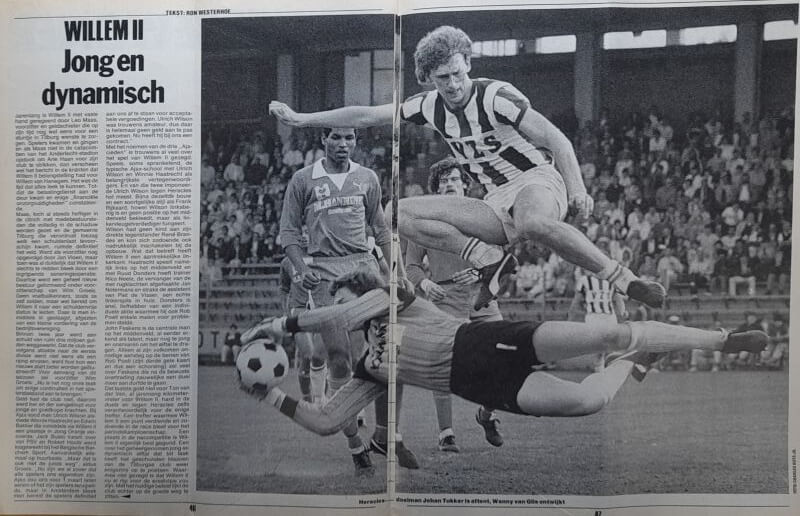 Jonge Willem II speler scoort tijdens een spannende wedstrijd.