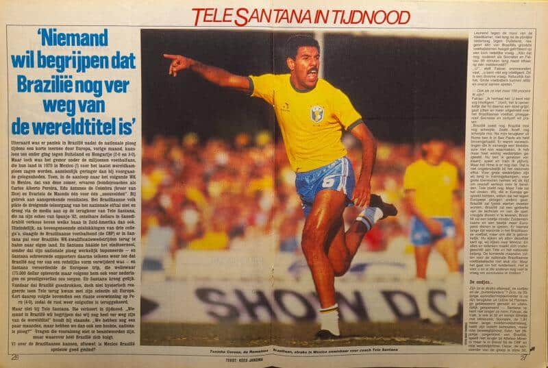 Braziliaanse atleet in actie tijdens een atletiekwedstrijd in 1986.